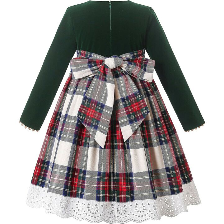 Pettigirl Vintage Plaid Christmas Dress for Girls