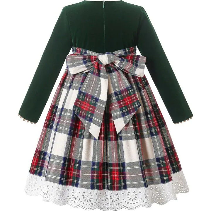 Pettigirl Vintage Plaid Christmas Dress for Girls