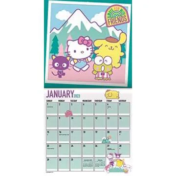 Hello Kitty 2023 Mini Calendar with Stickers and Fun Designs