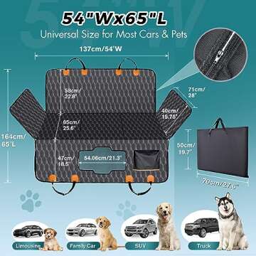 Chumajor Back Seat Extender for Dogs - Sturdy & Waterproof