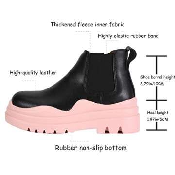 Rosyclo Women's Chelsea Ankle Boots - Stylish & Comfortable Slip-Ons