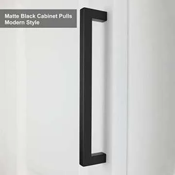 Goldenwarm 5 Pack Black Cabinet Pulls Modern Style
