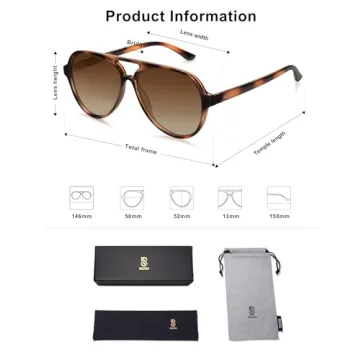 SOJOS Classic Polarized Aviator Sunglasses for Everyone