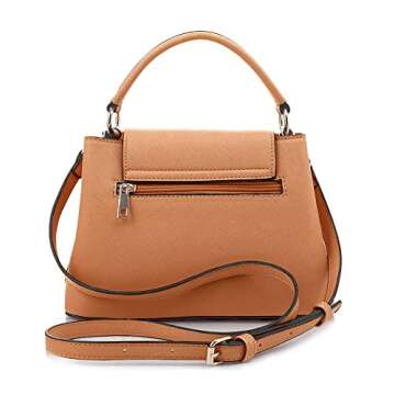 EVVE Women's Orange Small Satchel with Shoulder Strap