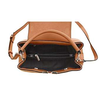 EVVE Women's Orange Small Satchel with Shoulder Strap