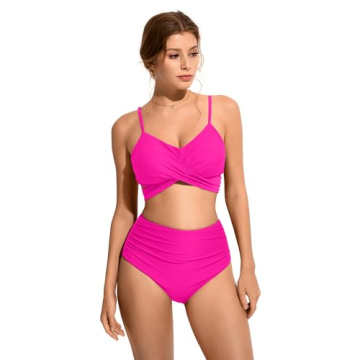 SUUKSESS Women High Waisted Bikini Stylish Swimsuit