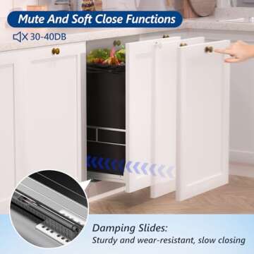 Insputer Under Cabinet Trash Can with Soft-Close Feature