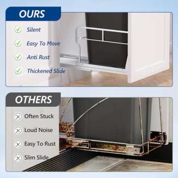 Insputer Under Cabinet Trash Can with Soft-Close Feature