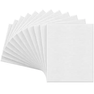 Arteza Paint Canvases for Painting, Pack of 12, 8 x 10 Inches, Blank White Stretched Canvas Bulk, 10...
