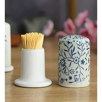 Retro Ceramic Toothpick Holder for Elegant Table Decor