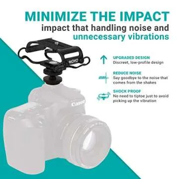 Movo SMM5-B Universal Microphone and Recorder Shock Mount - Ideal for Podcasters and Filmmakers