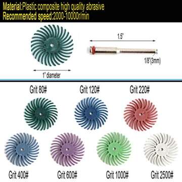 FPPO 30pcs 1 Inch Radial Bristle Disc Kit for Jewelry and Metal Polishing