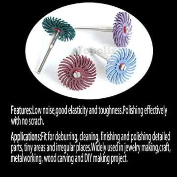 FPPO 30pcs 1 Inch Radial Bristle Disc Kit for Rotary Tools