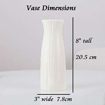 Elegant Unbreakable Seashell White Plastic Vase