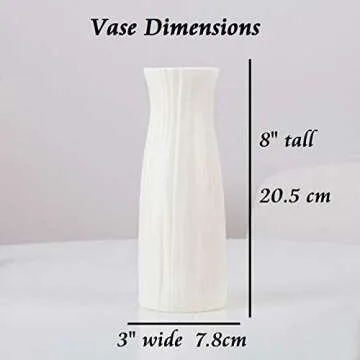 Elegant Unbreakable Seashell White Plastic Vase