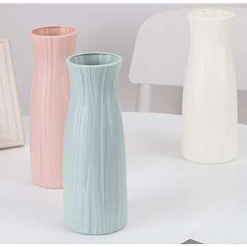 Elegant Unbreakable Seashell White Plastic Vase