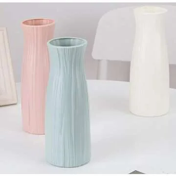 Elegant Unbreakable Seashell White Plastic Vase