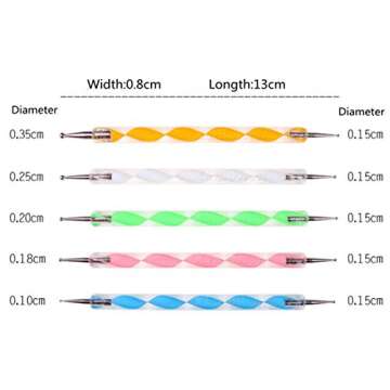 Dotting Tools Set,Valar Dohaeris Ball Stylus Embossing Pattern Clay Sculpting Carving Modeling Tools Nail Art