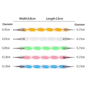 Dotting Tools Set,Valar Dohaeris Ball Stylus Embossing Pattern Clay Sculpting Carving Modeling Tools Nail Art