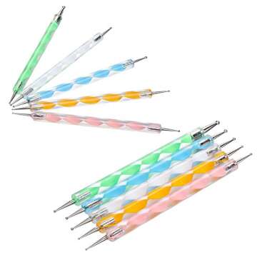 Dotting Tools Set,Valar Dohaeris Ball Stylus Embossing Pattern Clay Sculpting Carving Modeling Tools Nail Art