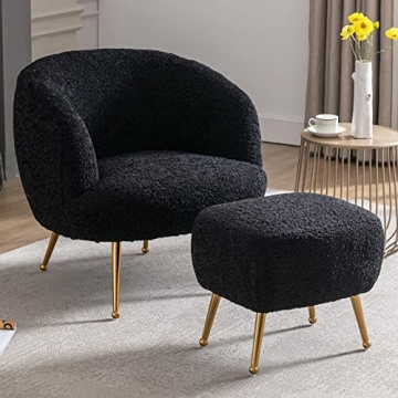 Comfy DUOMAY Accent Chair with Ottoman for Relaxation