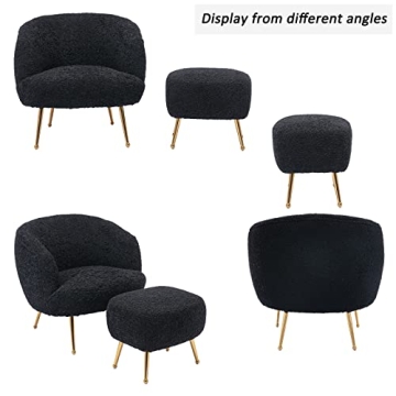 Comfy DUOMAY Accent Chair with Ottoman for Relaxation