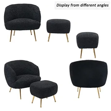 Comfy DUOMAY Accent Chair with Ottoman for Relaxation