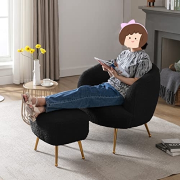 Comfy DUOMAY Accent Chair with Ottoman for Relaxation