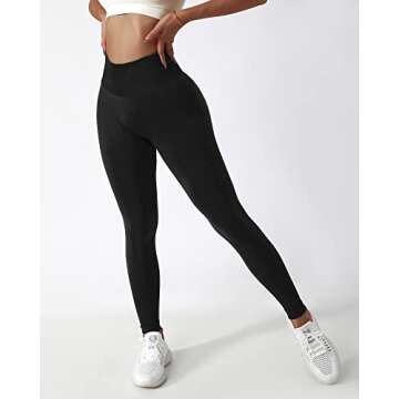 Wavar Scrunch Butt Lifting Leggings for Women Seamless Tie Dye High Waist Yoga Pants Workout with Ribbed and Smile Contour