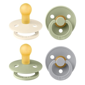 BIBS Colour Soother 4-Pack – Fashionable & Safe Latex Pacifiers for Infants