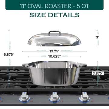 Magnaware Cast Aluminum Dutch Oven - Lightweight & Versatile