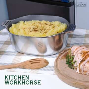 Magnaware Cast Aluminum Dutch Oven - Lightweight & Versatile