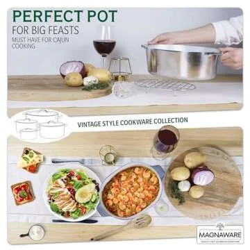 Magnaware Cast Aluminum Dutch Oven - Lightweight & Versatile