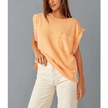 Shop Free People Women's Our Time Tee in Melo Pearl