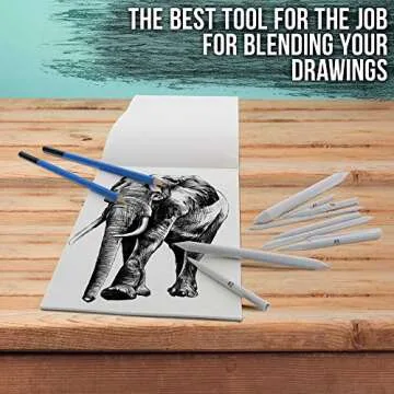 Art Blending Stump Set for Charcoal and Pencil Art