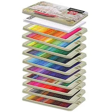 KALOUR Professional Colored Pencils,Set of 300 Colors,Artists Soft Core with Vibrant Color,Ideal for Drawing Sketching Shading,Coloring Pencils for Adults Artists Beginners