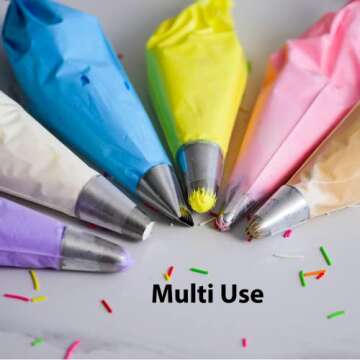 Kayaso Disposable Piping Bags, Cake Decorating Bags, Pack of 200 Pieces (16-Inch)