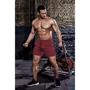 COOFANDY Workout Shorts for Men Quick Dry Athletic Shorts Lightweight Breathable Running Gym Shorts ...
