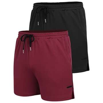 COOFANDY Workout Shorts for Men Quick Dry Athletic Shorts Lightweight Breathable Running Gym Shorts with Pockets