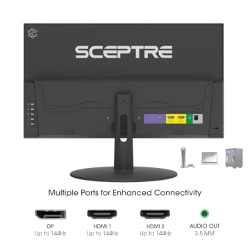Sceptre 22-Inch Gaming Monitor with 144Hz Refresh Rate and Speakers