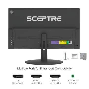 Sceptre 22-Inch Gaming Monitor with 144Hz Refresh Rate and Speakers