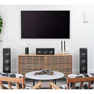 KEF Q250c Center Channel Speaker (Each, Black)