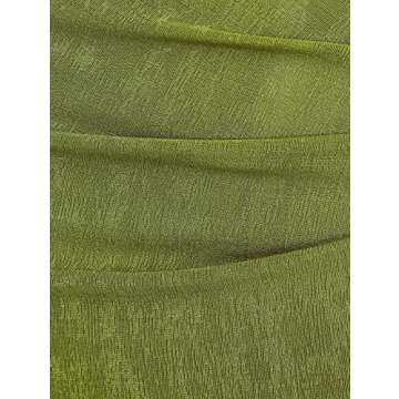 Charfille Women Sexy Semi Sheer Sleeveless Mock Turtleneck Jersey Ruched Thigh Slit Bodycon Maxi Dress for Party Club Night(Green, L)