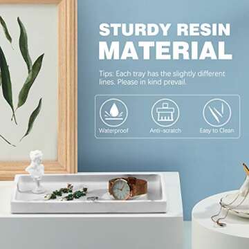 Stylish Emibele Bathroom Tray for Home Decor Organization