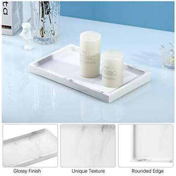 Stylish Emibele Bathroom Tray for Home Decor Organization
