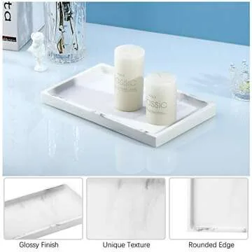 Stylish Emibele Bathroom Tray for Home Decor Organization