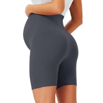 BONVIGOR Stretchy Maternity Shorts for Expecting Moms Comfortable Activewear