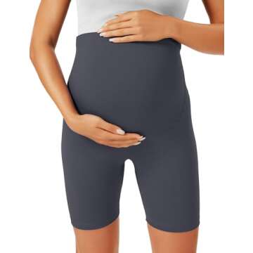BONVIGOR Maternity Comfort Biker Shorts for Active Moms