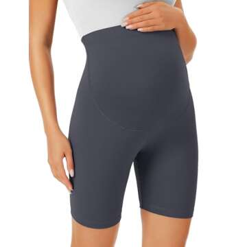 BONVIGOR Maternity Comfort Biker Shorts for Active Moms