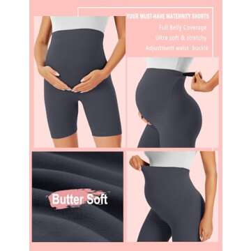 BONVIGOR Maternity Comfort Biker Shorts for Active Moms